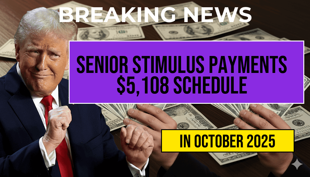 Senior Stimulus Payments of $5,108: Complete Schedule for October 2025 Payments