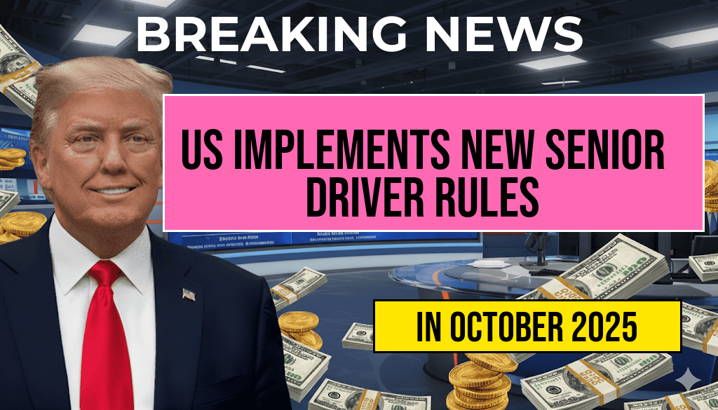 U.S. Implements New Driving License Regulations for Seniors Starting October 2025: Key Updates for Drivers Aged 70 and Older